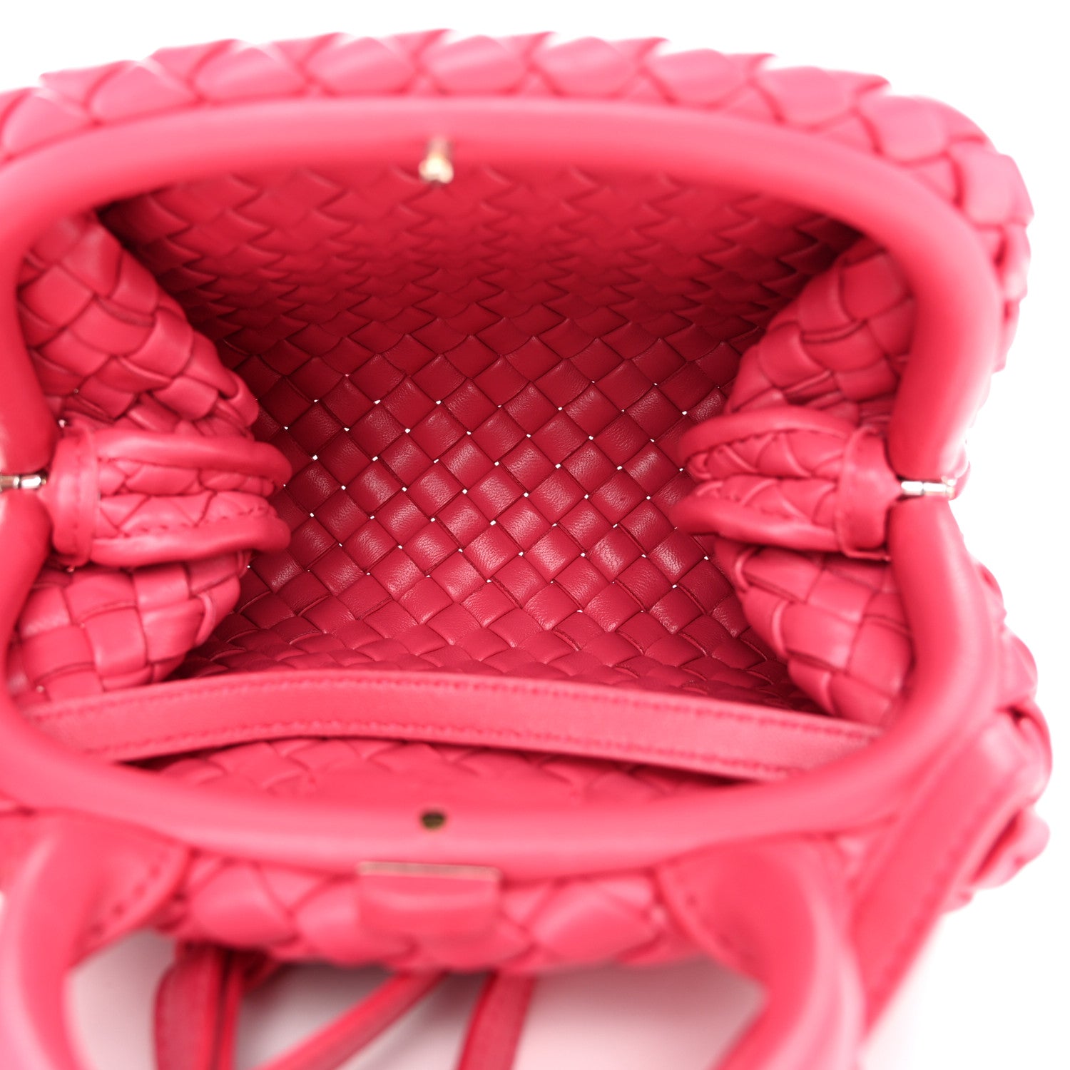 Bottega Veneta Nappa Intreccio Mini Padded Handle Bag Cranberry Pink 5 of 11