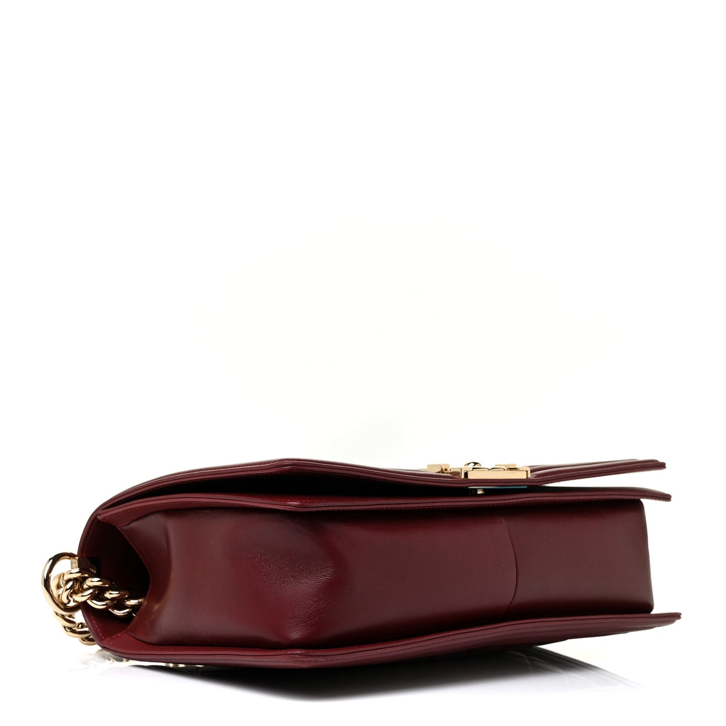 Lambskin Quilted New Medium Boy Flap Dark Red