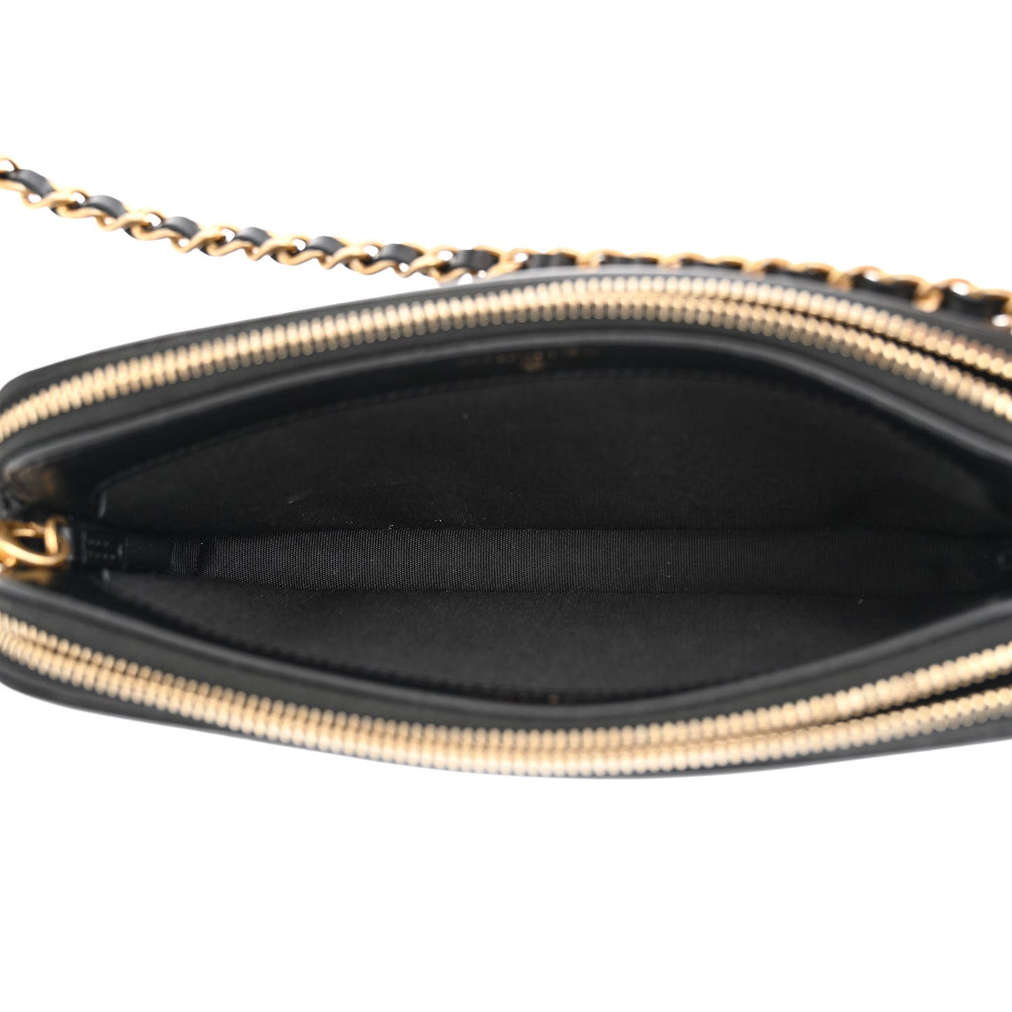 Caviar Quilted CC Filigree Clutch With Chain Black