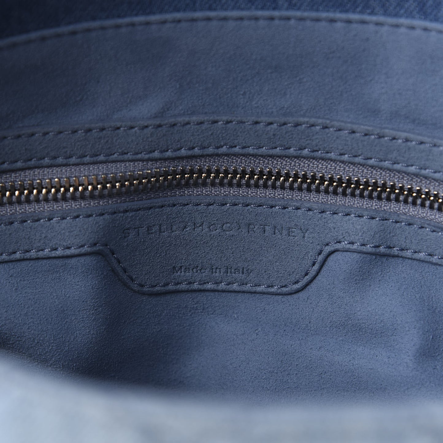 Eco Denim Quilted Large Beckett Shoulder Bag Blue