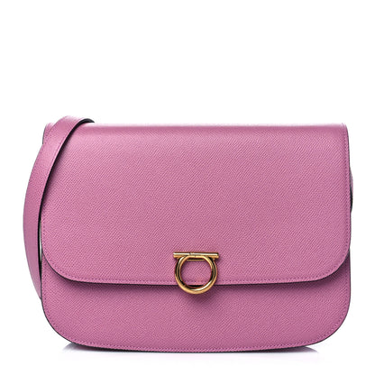 Salvatore Ferragamo Hammered Calfskin Gancini Crossbody Pink 1 of 8