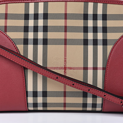 Burberry Horseferry Check Small Chichester Crossbody Clutch Bag Honey Parade Red 10 of 13