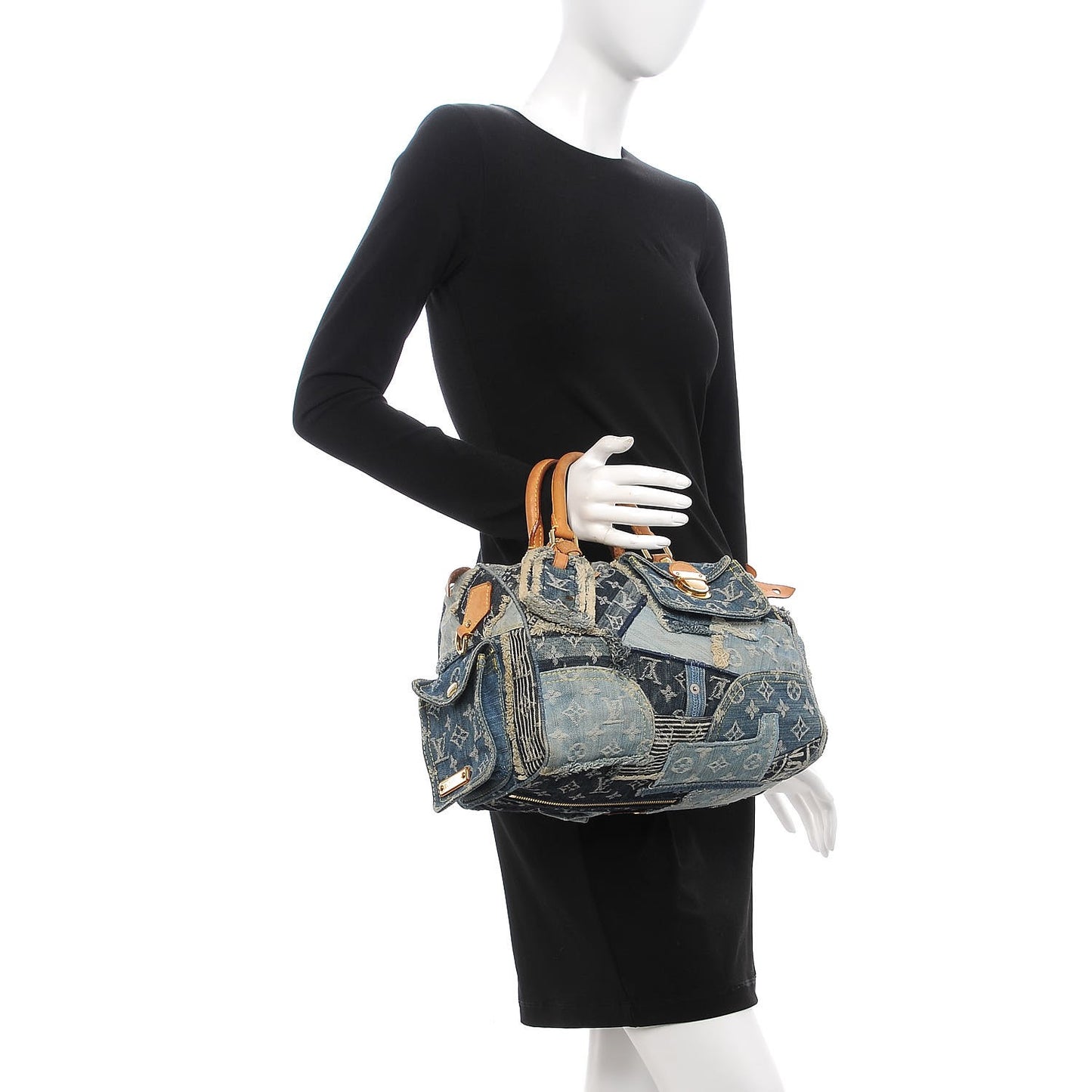 Denim Patchwork Speedy 30 Blue