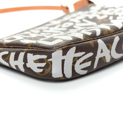 Louis Vuitton Monogram Graffiti Pochette Accessories Silver 6 of 9
