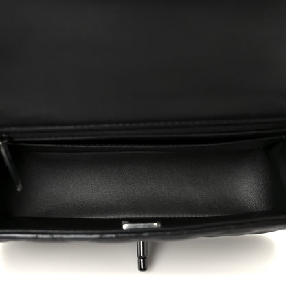 Chanel Lambskin Quilted Mini Top Handle Rectangular Flap So Black So Black 5 of 11