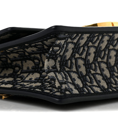 Christian Dior Oblique 30 Montaigne Chain Flap Bag Blue 7 of 10