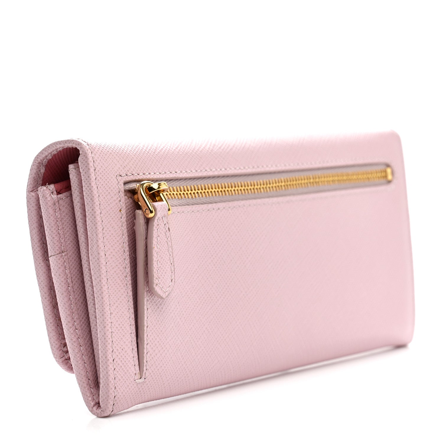 Prada Saffiano Metal Continental Flap Wallet Orchidea 4 of 8