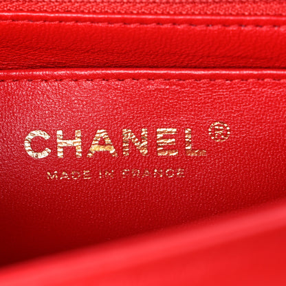 Chanel Lambskin Resin Crystal Square Quilted Monacoco Mini Flap Red 6 of 10