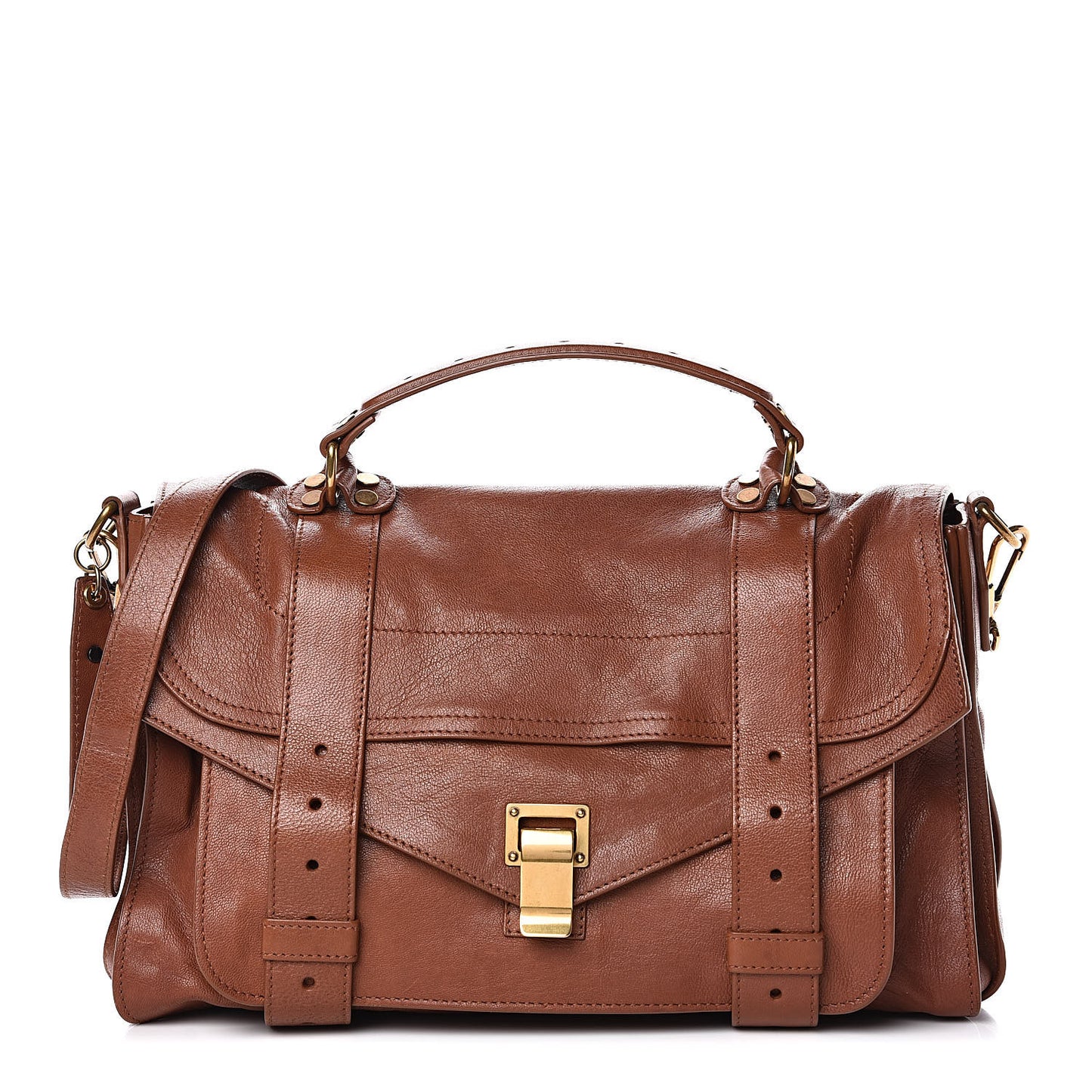 Lambskin Medium PS1 Satchel Saddle