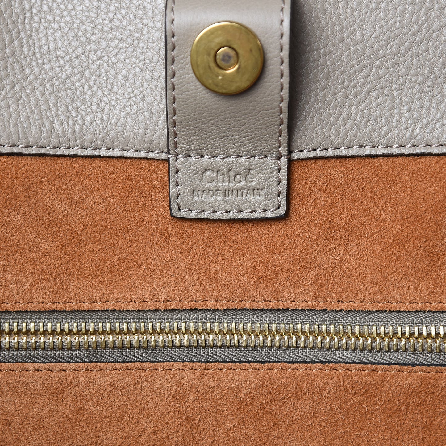Smooth Calfskin Medium Milo Shopping Tote Motty Grey