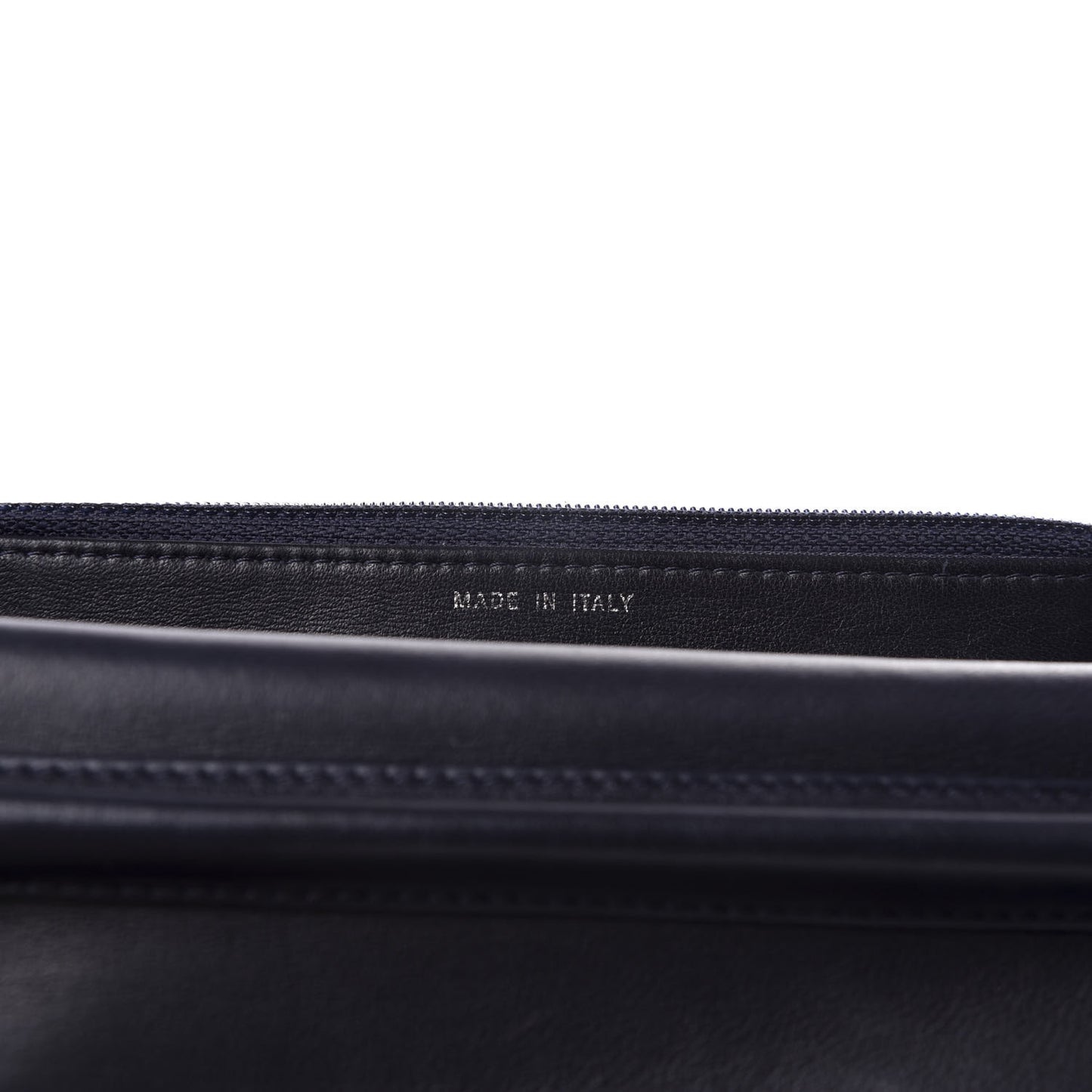 Lambskin Quilted Boy Wallet On Chain WOC Navy Blue