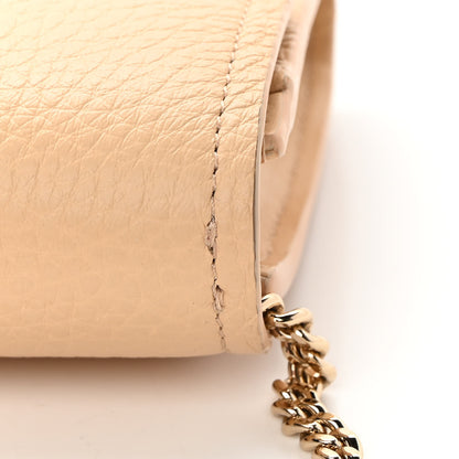 Chloe Shiny Grained Calfskin Aby Wallet on Chain Wooden Beige 12 of 13