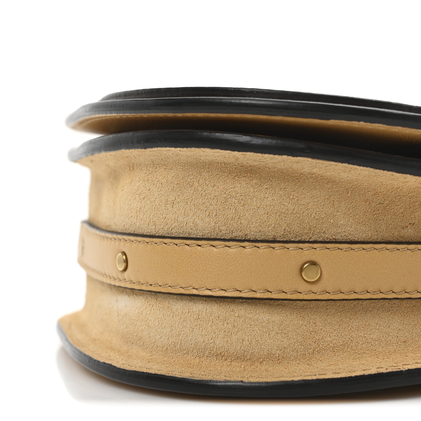 Calfskin Suede Nile Bracelet Bag Dusty Yellow