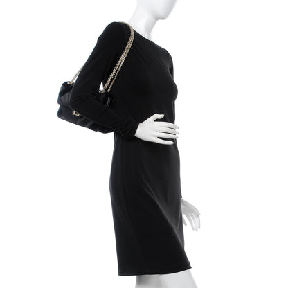 Chanel Lambskin Velvet Grosgrain Quilted 2.55 Reissue 225 Flap Black 2 of 9