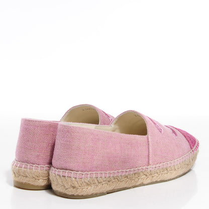 Chanel Canvas Sequin CC Espadrilles 38 Pink 4 of 6
