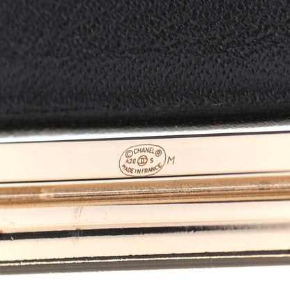 Chanel Lambskin Chain Stitched CC Cuff Bracelet M Black Gold 4 of 4