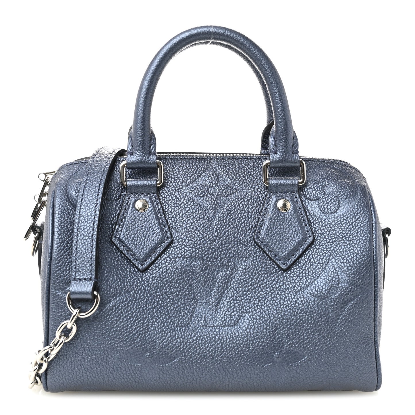 Metallic Empreinte Monogram Giant Speedy Bandouliere 20 Navy Nacre