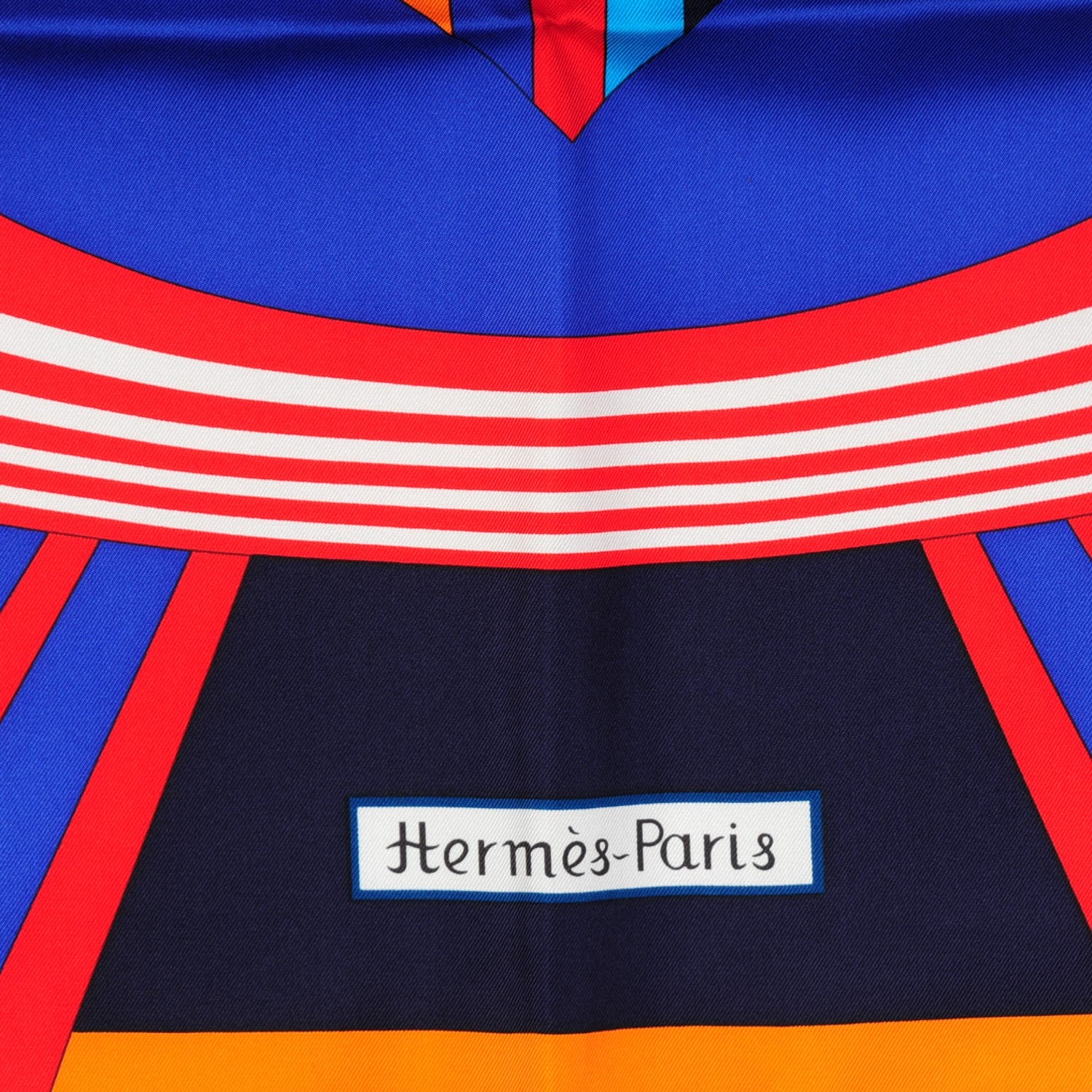 Hermes Silk Les Jeux d'Scarf 90 Caban Bleu Klein Rouge 3 of 7