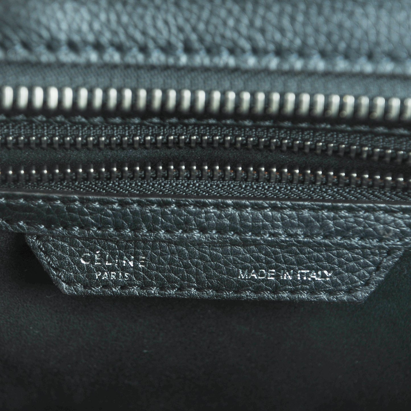 Drummed Calfskin Micro Luggage Black