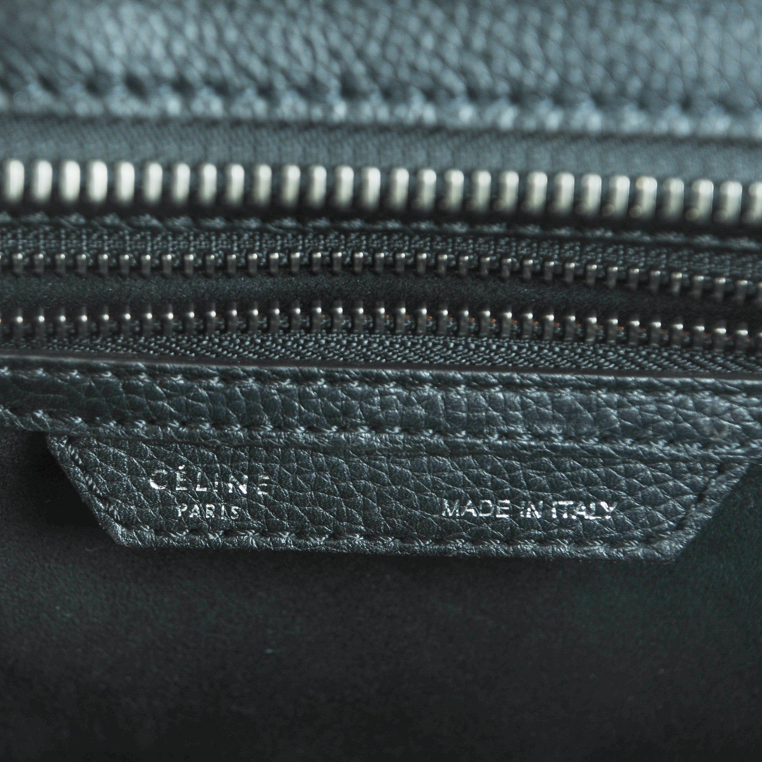 Celine Drummed Calfskin Micro Luggage Black 6 of 8