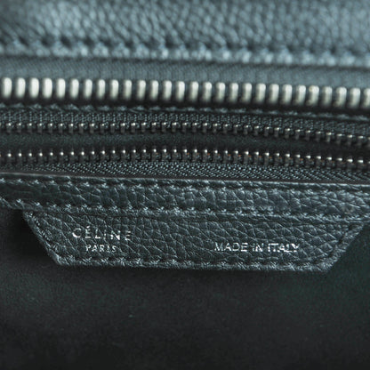 Celine Drummed Calfskin Micro Luggage Black 6 of 8