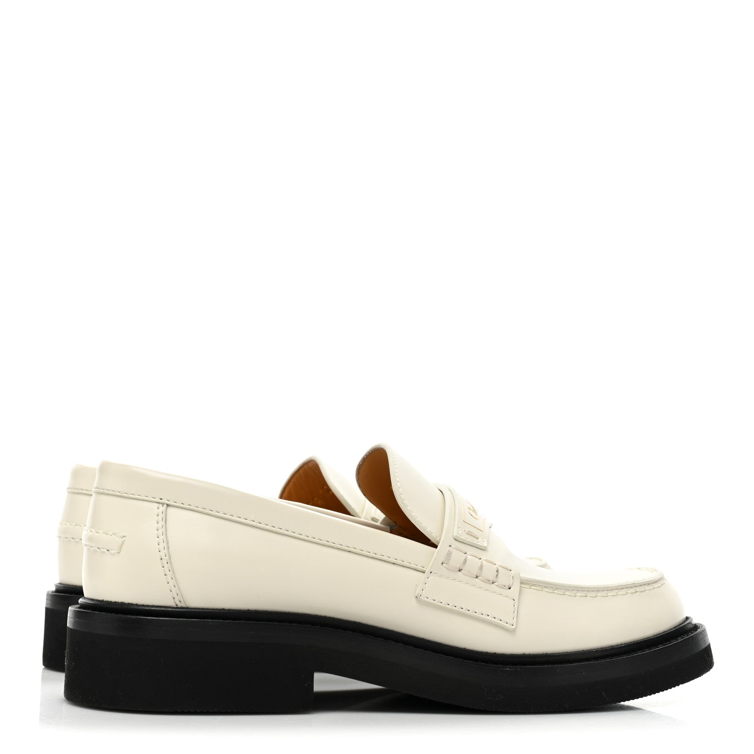 Christian Dior Brushed Calfskin Boy Loafers 35 White 4 of 13