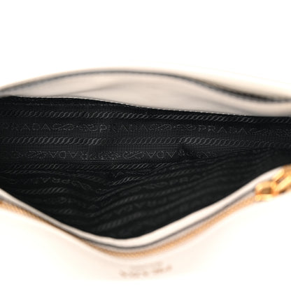Prada Saffiano Flap Shoulder Bag Talco 5 of 9