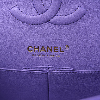 Chanel Caviar Quilted Medium Double Flap Purple 6 of 10