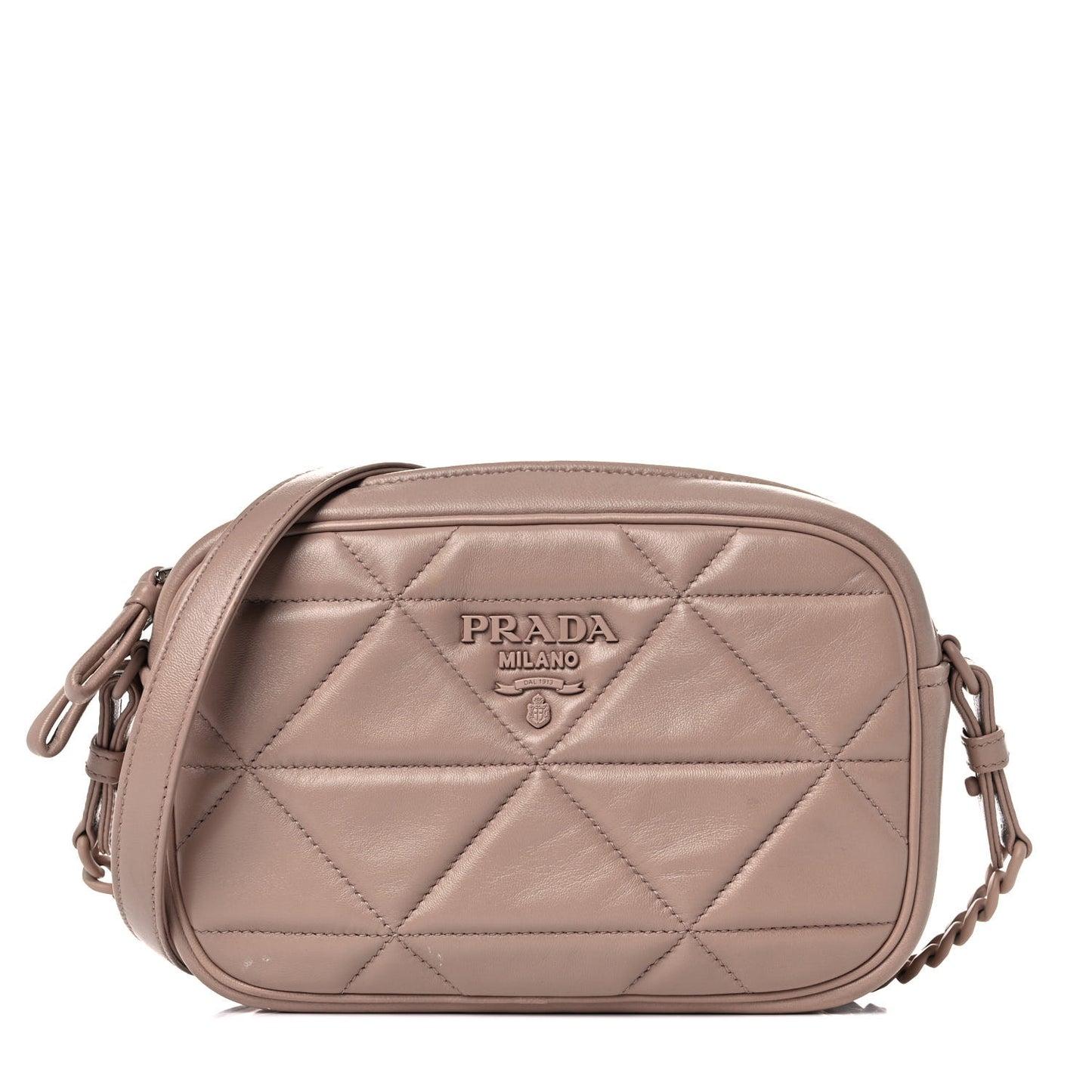 Nappa Triangle Stitched Spectrum Camera Bag Cipria