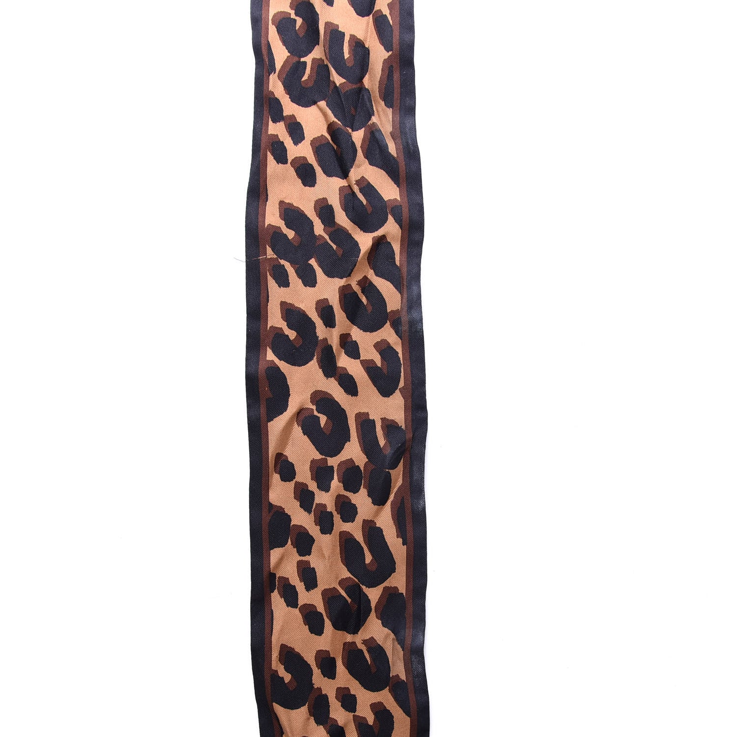 Louis Vuitton Silk Leopard Bandeau Scarf Marron 3 of 4