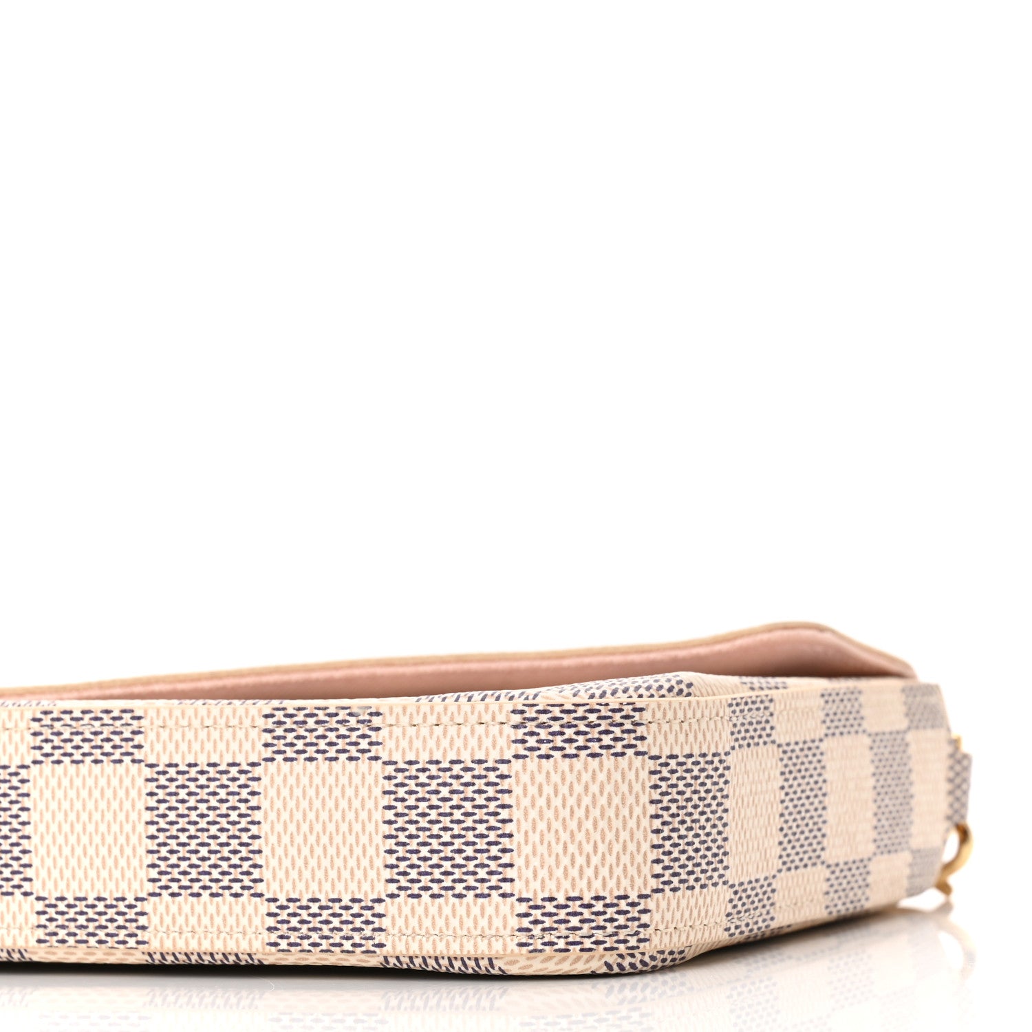 Louis Vuitton Damier Azur Pochette Felicie Chain Wallet Rose Ballerine 10 of 11