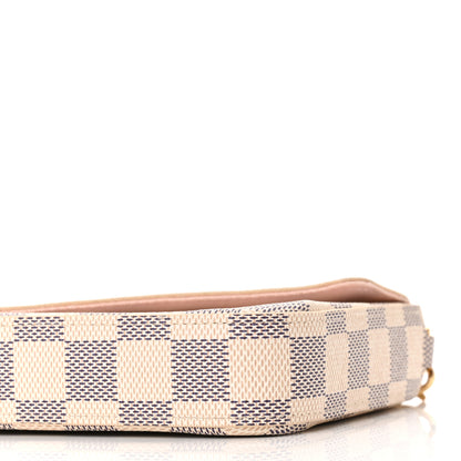 Louis Vuitton Damier Azur Pochette Felicie Chain Wallet Rose Ballerine 10 of 11