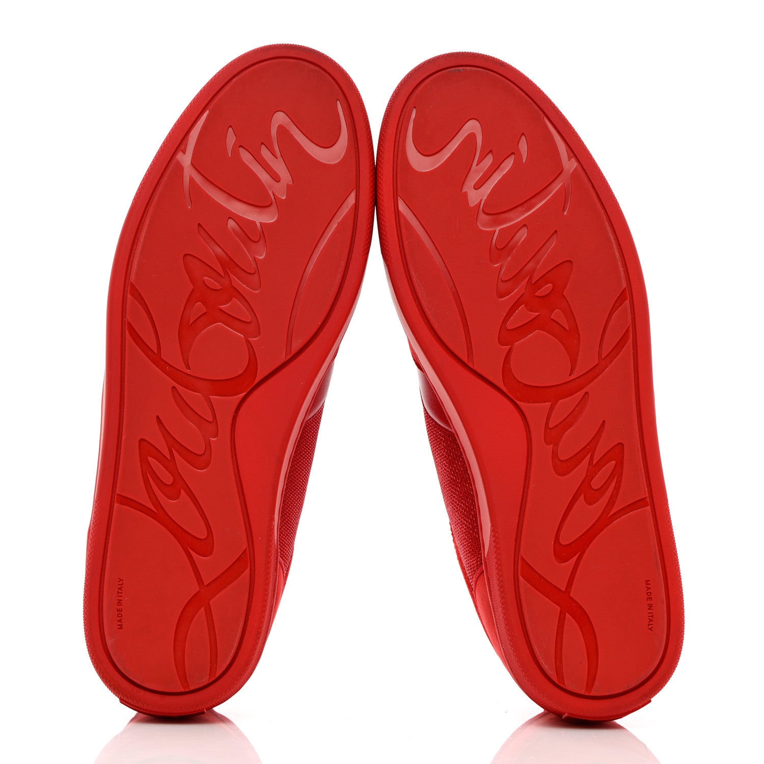 Christian Louboutin Suede Mens Happyrui Spikes Flat Sneakers 43.5 Red 5 of 11