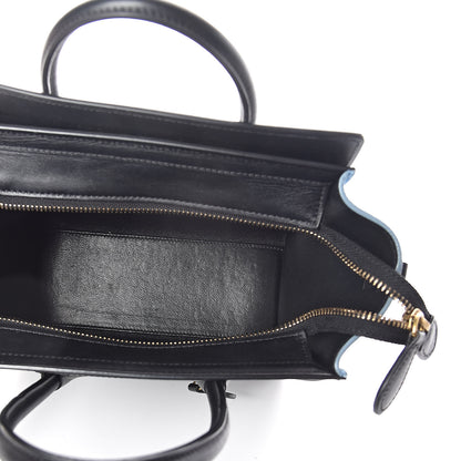 Celine Drummed Calfskin Nubuck Nano Tri-Color Luggage Milky Blue 5 of 11