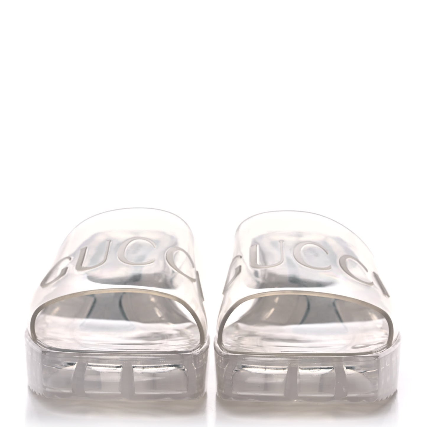 Rubber Gucci Logo Womens Platform 20/60mm Slide Sandals 39 Transparent