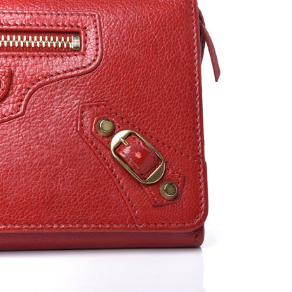 Balenciaga Agneau Classic Hardware Money Wallet Red 12 of 16