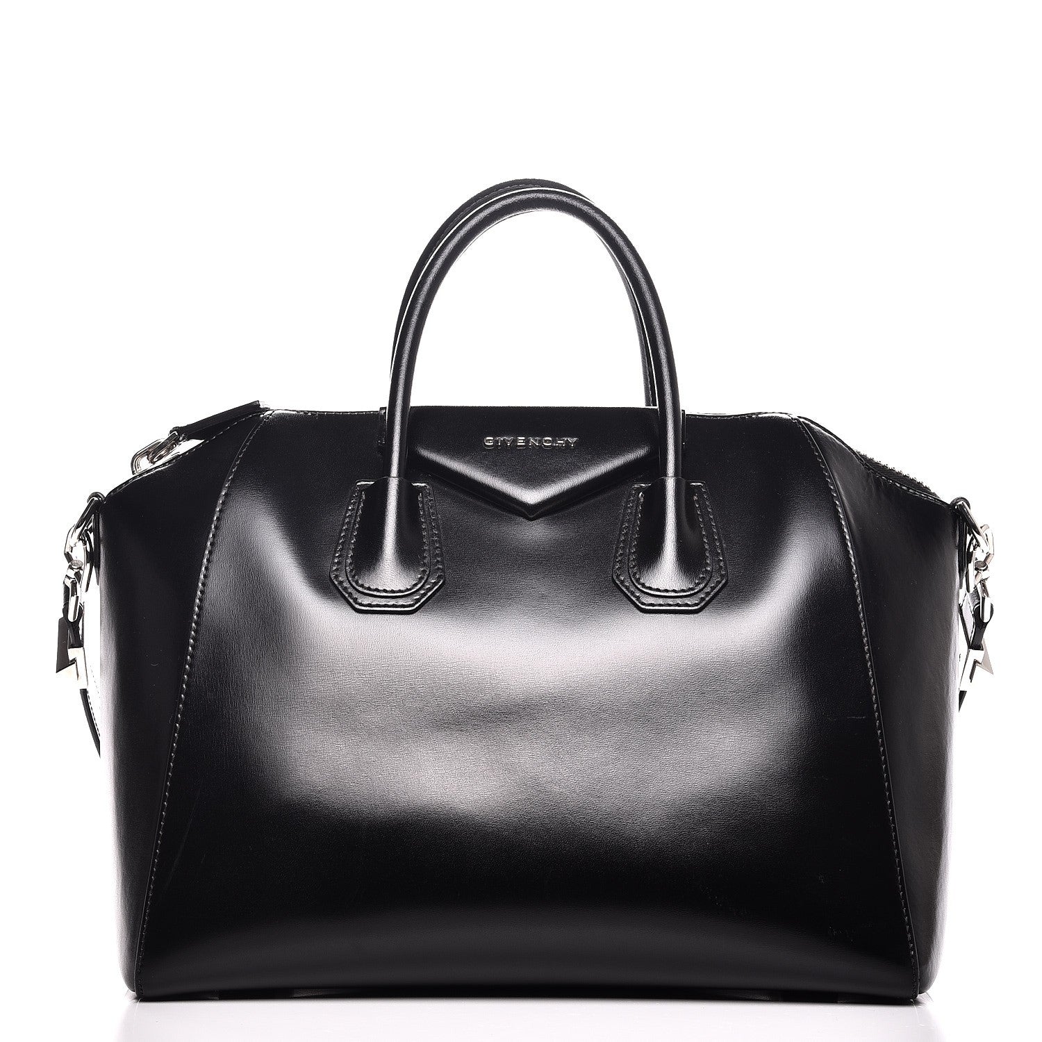 Givenchy Shiny Lord Calfskin Medium Antigona Black 1 of 10