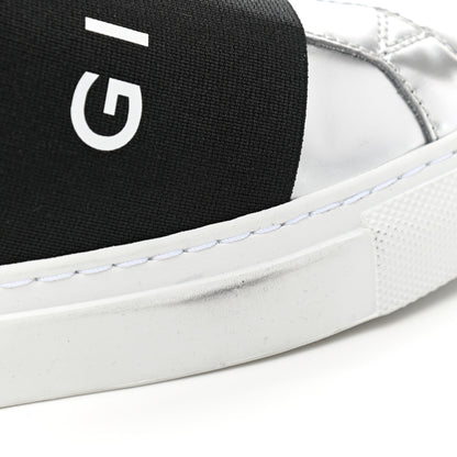 Givenchy Calfskin Band Logo Womens Urban Street Sneakers 38.5 Silvery 10 of 10