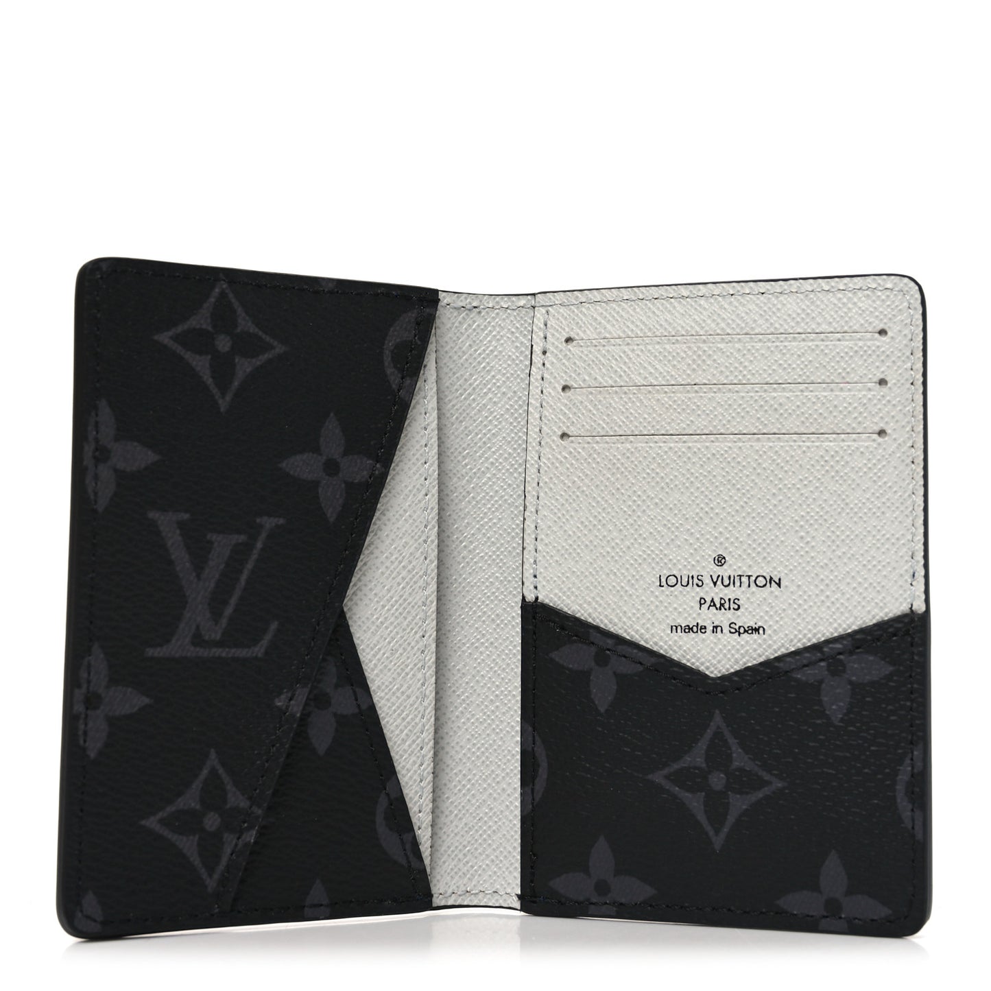 Epi Monogram Eclipse Pocket Organizer Blue Black Grey
