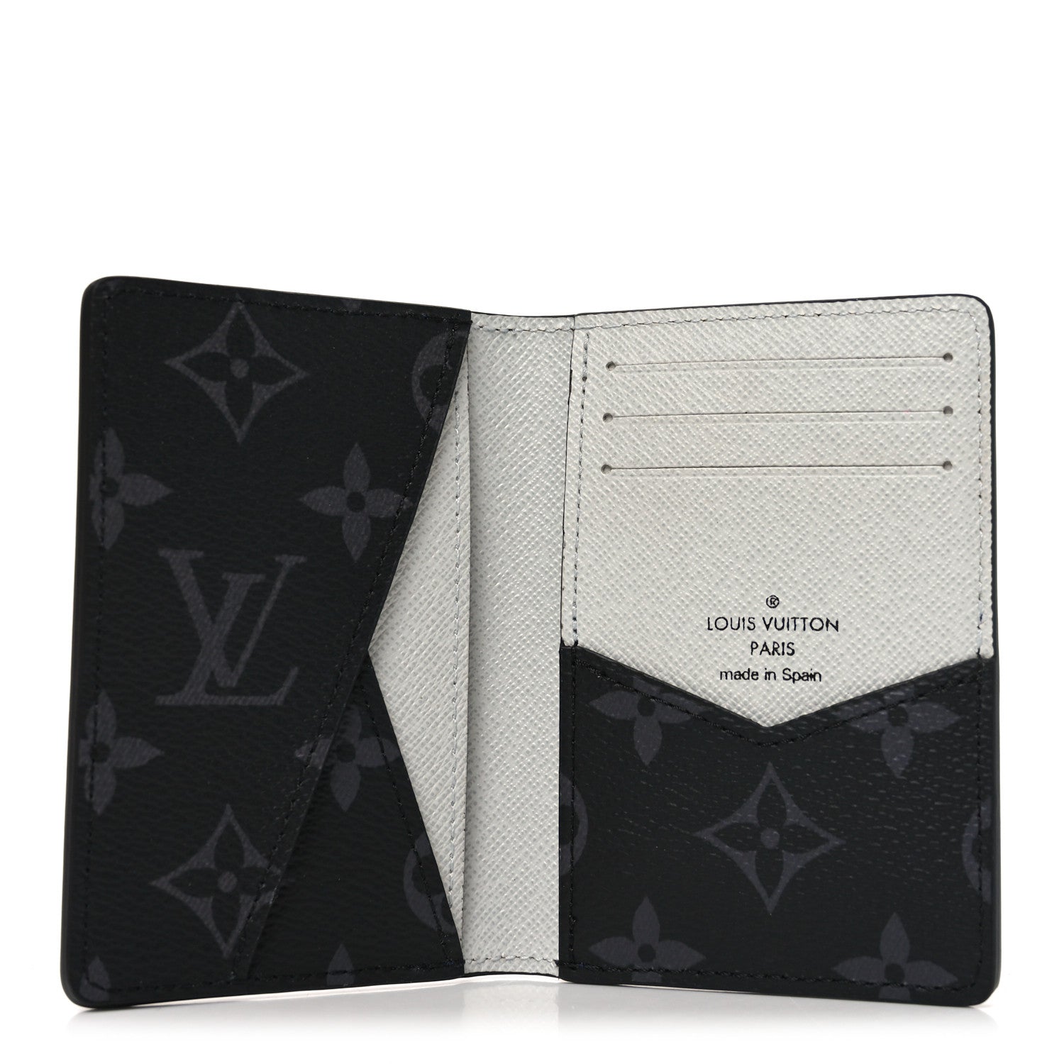 Louis Vuitton Epi Monogram Eclipse Pocket Organizer Blue Black Grey 5 of 7