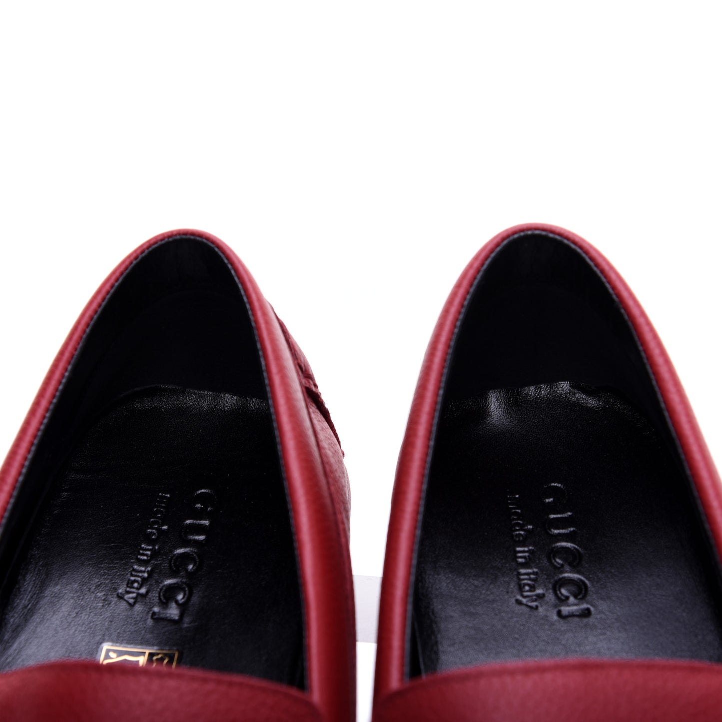 Calfskin Web Mens Driver Loafers 9 Red