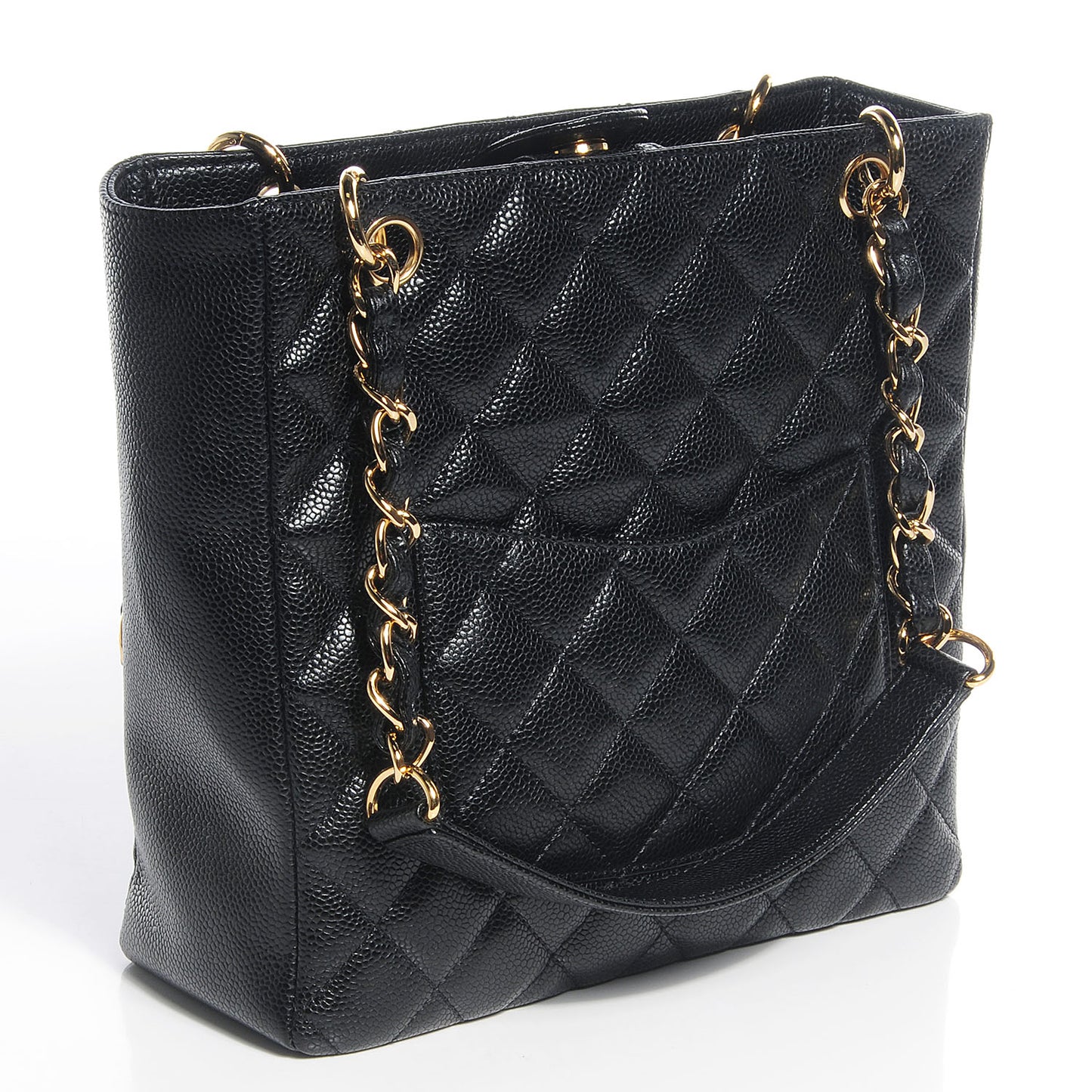 Caviar Petit Shopping Tote PST Black