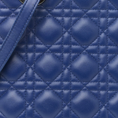 Christian Dior Lambskin Cannage Medium Lady Dior Blue 6 of 15
