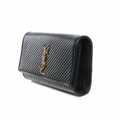 Saint Laurent Quilted Leather Cassandre Clutch Black 3 of 8