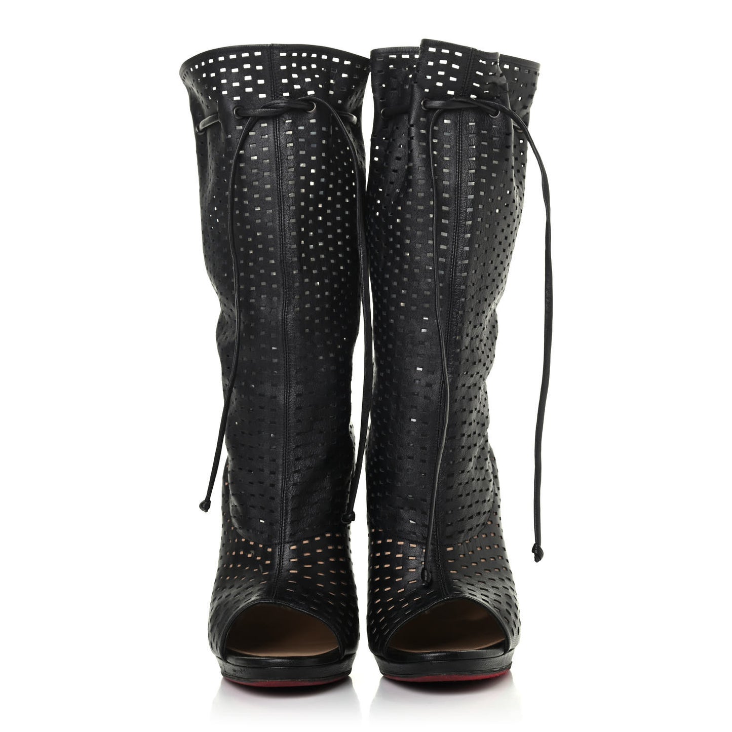 Perforated Nappa Jennifer 120 Boots 40.5 Black