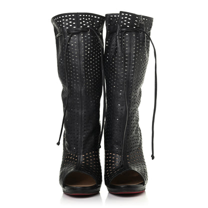 Christian Louboutin Perforated Nappa Jennifer 120 Boots 40.5 Black 2 of 4