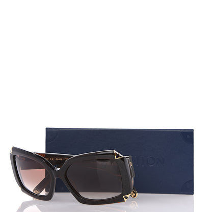 Louis Vuitton Hortensia Cat Eye Sunglasses Z0366W Brown Glitter 8 of 8