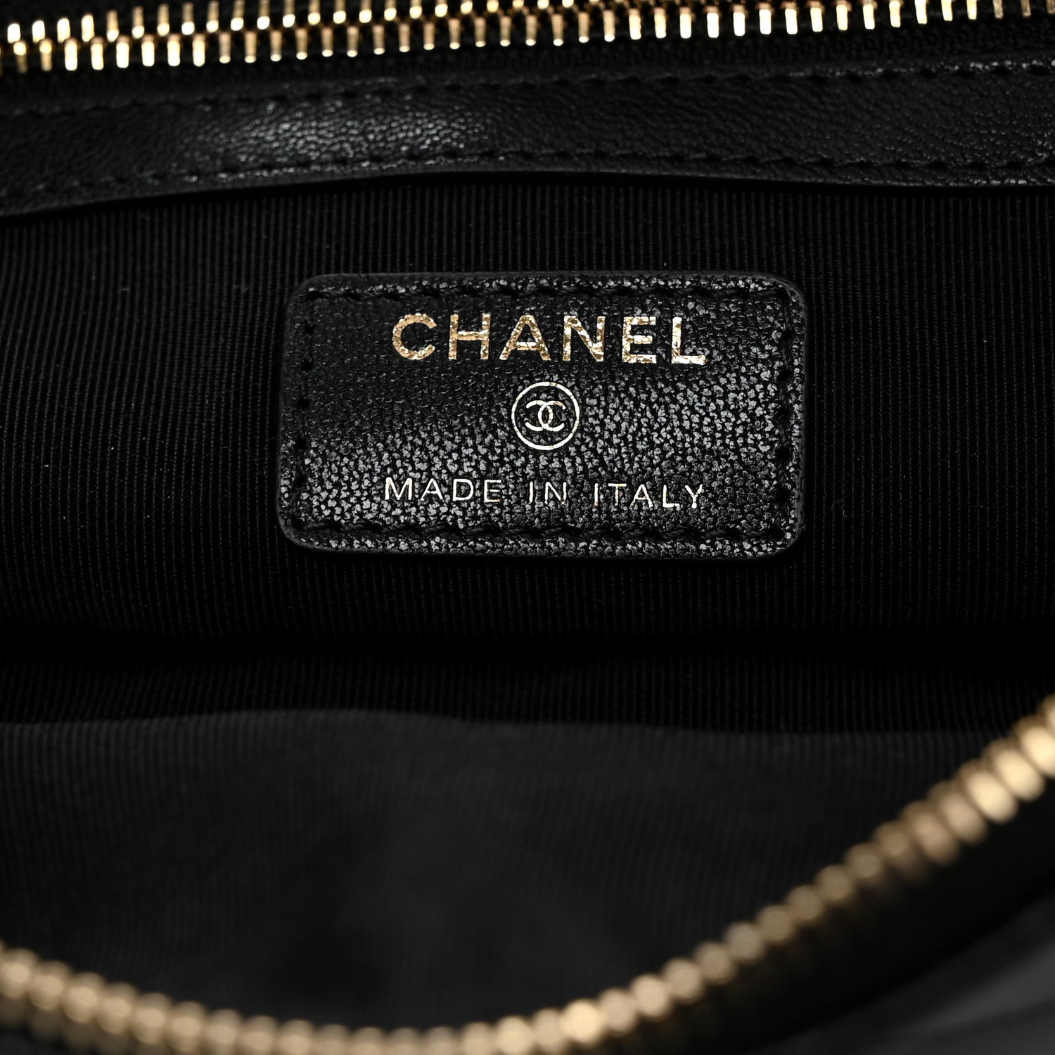 Chanel Caviar Quilted Mademoiselle Vintage Large Zip Pouch Black 7 of 8