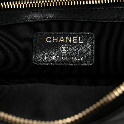 Chanel Caviar Quilted Mademoiselle Vintage Large Zip Pouch Black 7 of 8