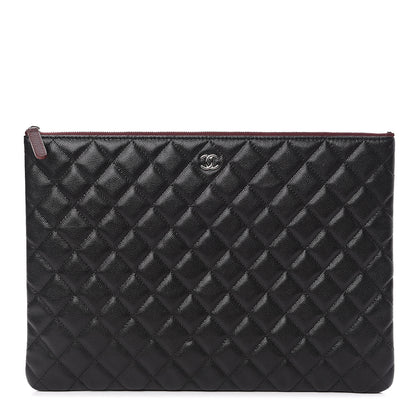 Chanel Caviar Quilted Large Cosmetic Case Black 1 of 8
